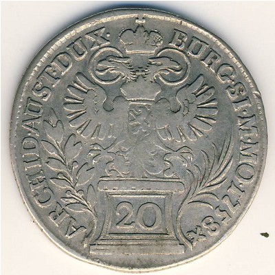 Austria, 20 kreuzer, 1754–1765