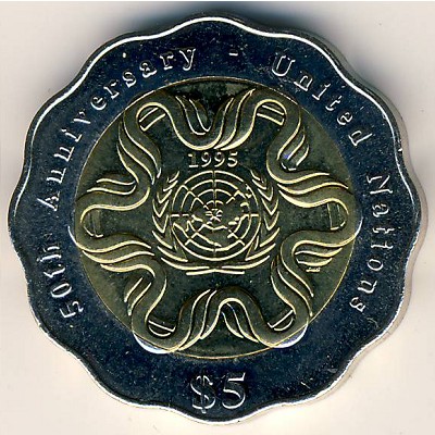 Singapore, 5 dollars, 1995