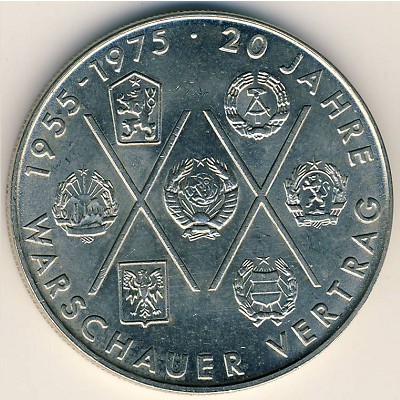 German Democratic Republic, 10 mark, 1975