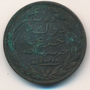 Comoros, 5 centimes, 1891
