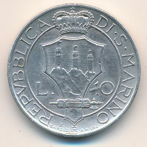 San Marino, 10 lire, 1931–1938
