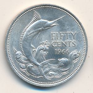 Bahamas, 50 cents, 1966–1970