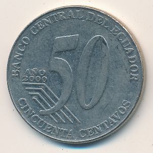 Ecuador, 50 centavos, 2000