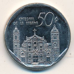 Cuba, 50 centavos, 2002–2018