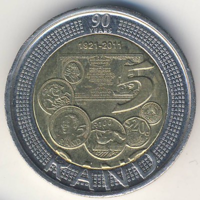 South Africa, 5 rand, 2011