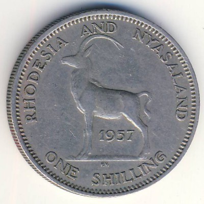 Родезия и Ньясаленд, 1 шиллинг (1955–1957 г.)