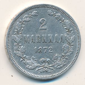 Finland, 2 markkaa, 1872–1908