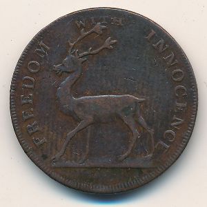 Middlesex, 1/2 penny, 1796