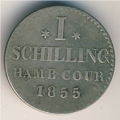 Гамбург, 1 шиллинг (1855 г.)