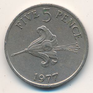 Guernsey, 5 pence, 1977–1982