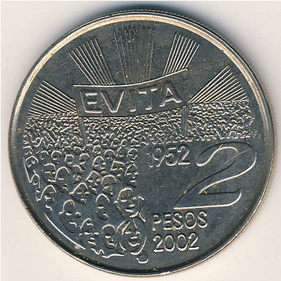 Аргентина, 2 песо (2002 г.)