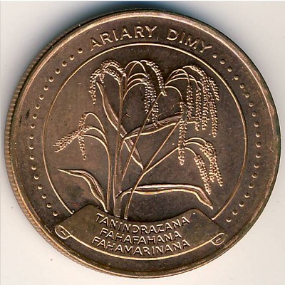 Madagascar, 5 ariary, 1994–1996