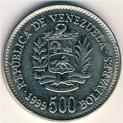 Venezuela, 500 bolivares, 1999