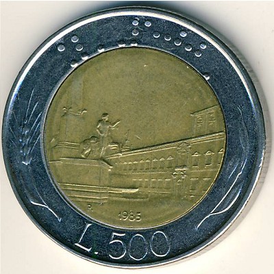 Италия, 500 лир (1982–2001 г.)