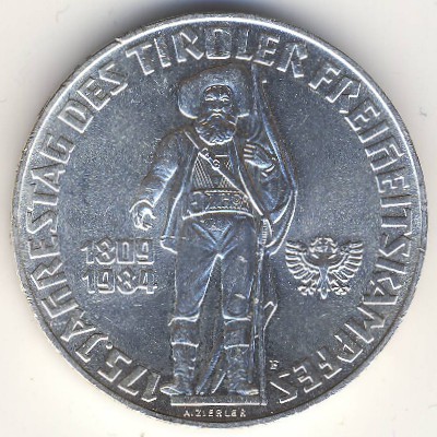 Austria, 500 schilling, 1984