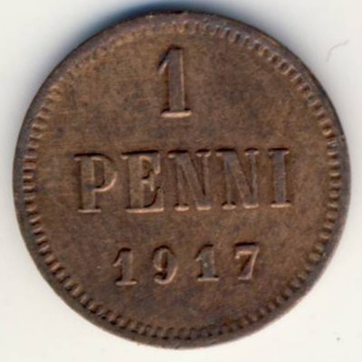 Finland, 1 penni, 1917