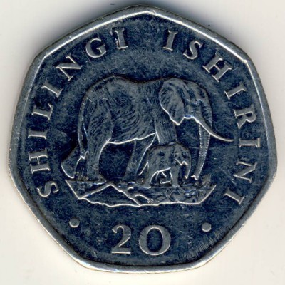 Tanzania, 20 shilingi, 1990–1991