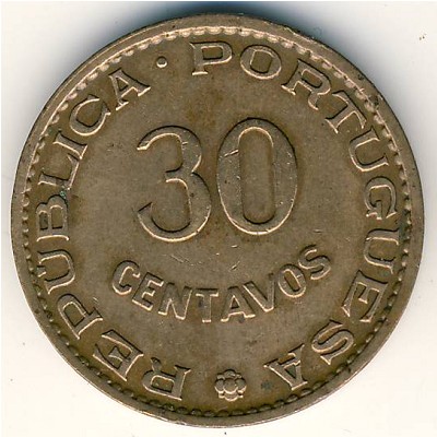 Portuguese India, 30 centavos, 1958–1959
