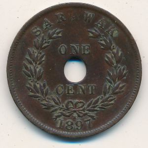 Саравак, 1 цент (1892–1897 г.)