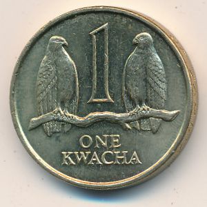 Zambia, 1 kwacha, 1989