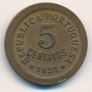 Португалия, 5 сентаво (1924–1927 г.)
