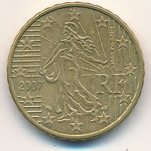 France, 10 euro cent, 2007–2018