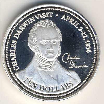 Кокосовые острова., 10 долларов (2003 г.)