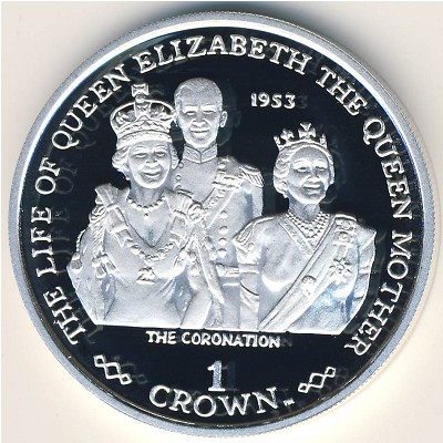 Gibraltar, 1 crown, 2001