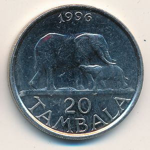 Malawi, 20 tambala, 1996–2003