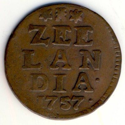 Zeeland, 1 duit, 1724–1766