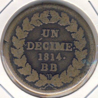 Франция, 1 десим (1814–1815 г.)