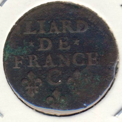 France, 1 liard, 1655–1657