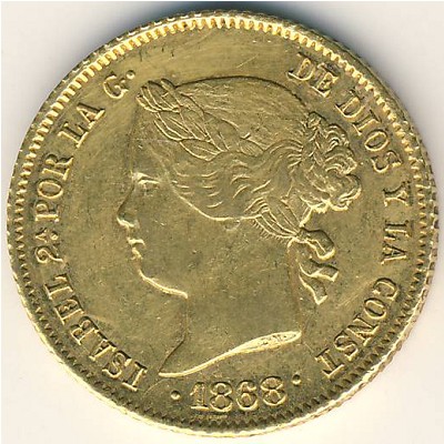 Philippines, 4 pesos, 1861–1868