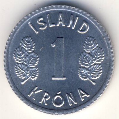 Iceland, 1 krona, 1976–1980