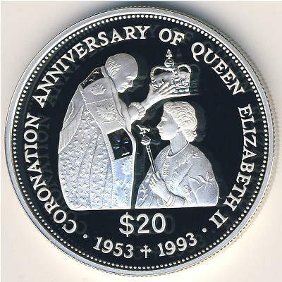 Тувалу, 20 долларов (1993 г.)