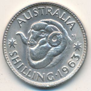 Австралия, 1 шиллинг (1955–1963 г.)