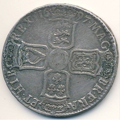 Great Britain, 1/2 crown, 1696–1697