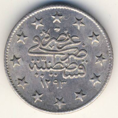 Turkey, 2 kurus, 1882–1908