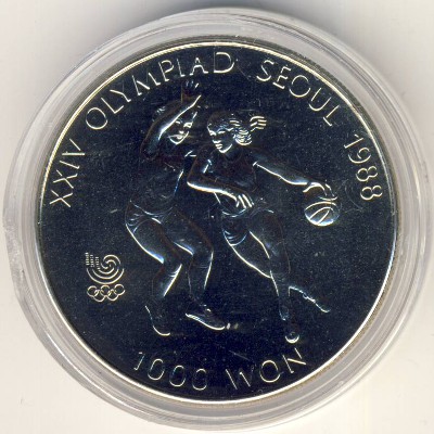 South Korea, 1000 won, 1986