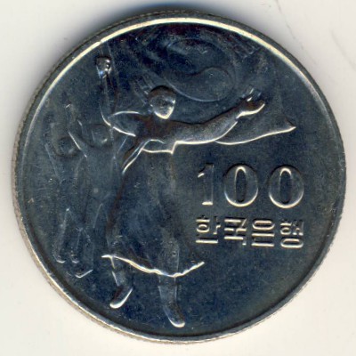 Южная Корея, 100 вон (1975 г.)