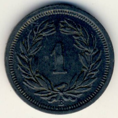 Switzerland, 1 rappen, 1942–1946