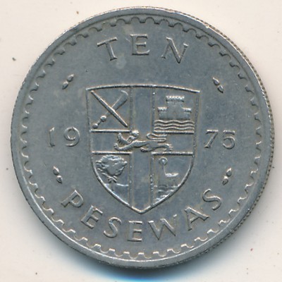 Ghana, 10 pesewas, 1967–1979