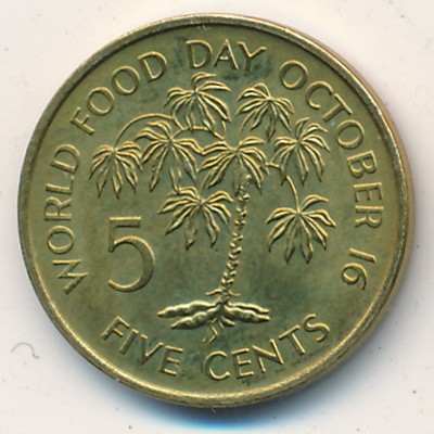 Seychelles, 5 cents, 1981
