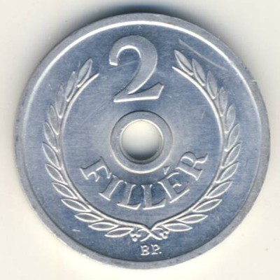 Hungary, 2 filler, 1950–1989