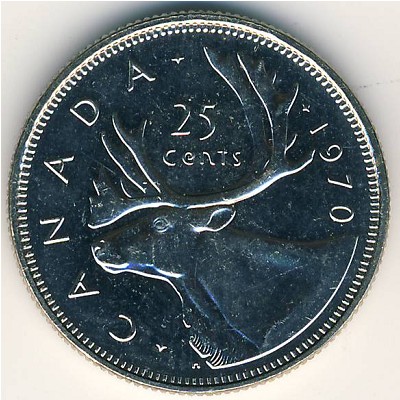 Канада, 25 центов (1968–1978 г.)