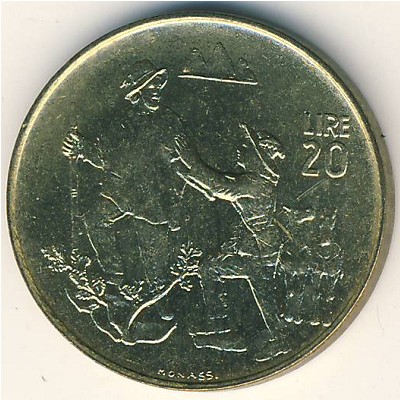 San Marino, 20 lire, 1972
