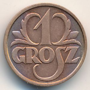 Poland, 1 grosz, 1923–1939