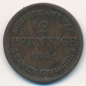 Saxe-Coburg-Gotha, 2 pfennig, 1841