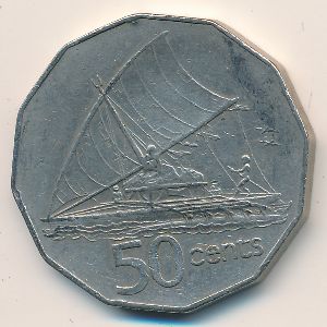Фиджи, 50 центов (1986–1987 г.)
