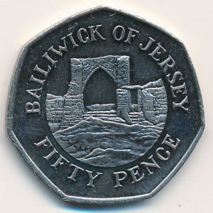 Jersey, 50 pence, 1998–2016